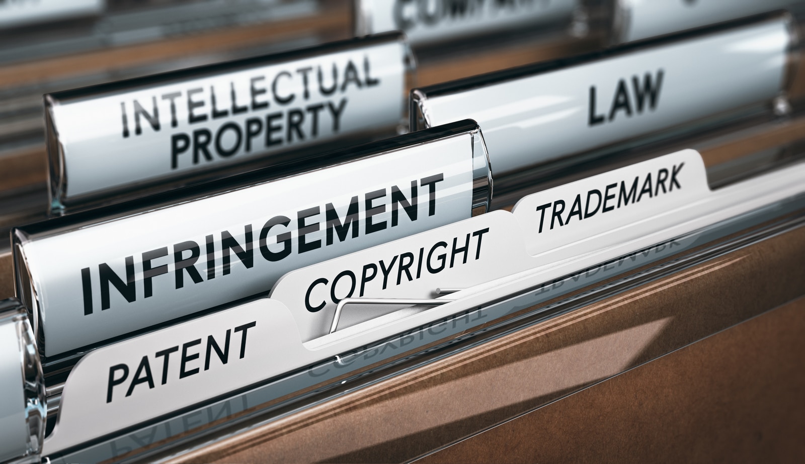 An illustration of a folder used as a conceptual image of copyright law.