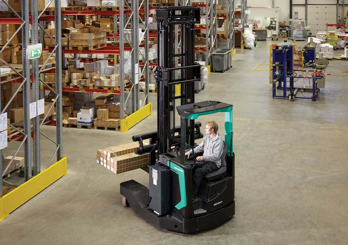 forklift in operation in Hamilton
