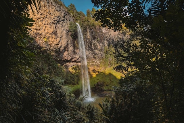Bridal Veil falls near Raglan Reconnection Retreat