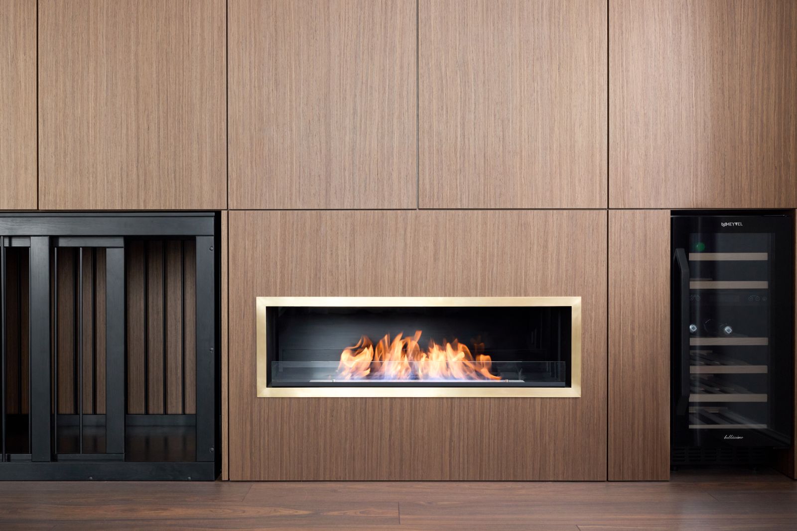 modern gas fireplace